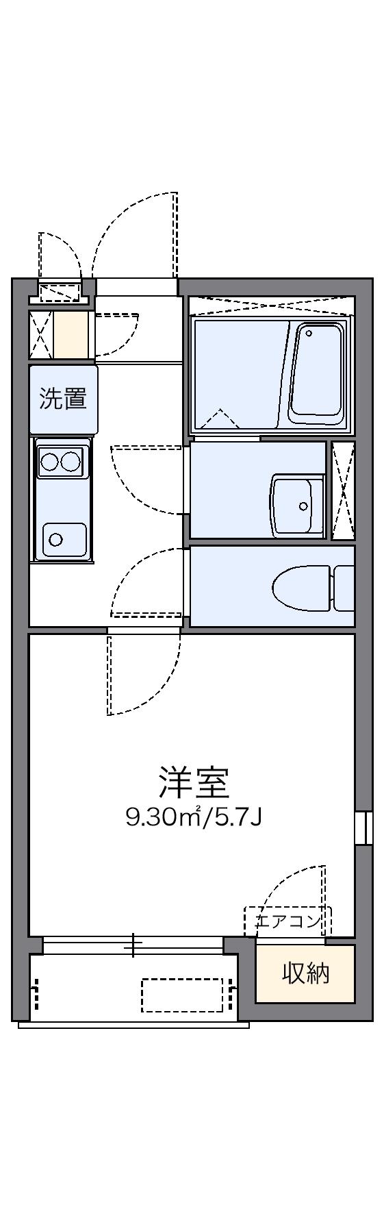 レオネクストみゆき(1K/2階)の間取り写真