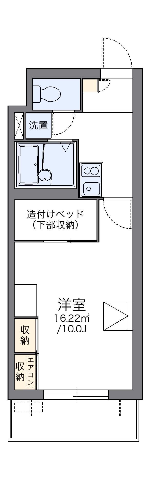 レオパレスパルコートF 2階階 間取り