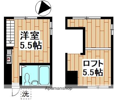 ネオステーションプラザ白楽(ワンルーム/1階)の間取り写真