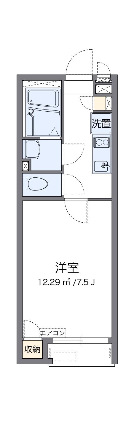 レオネクスト春(1K/2階)の間取り写真