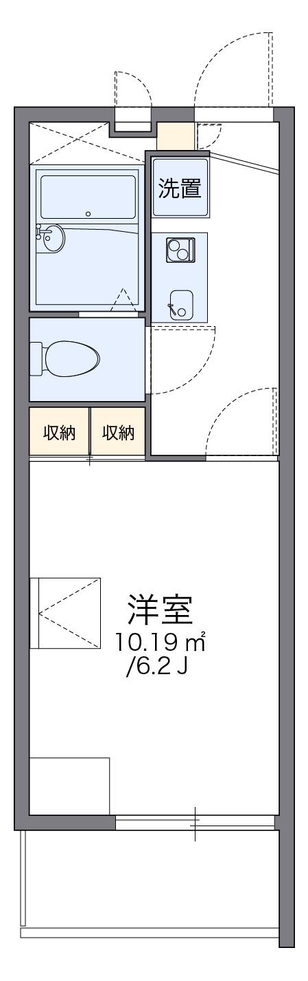 レオパレスナガシマ(1K/3階)の間取り写真