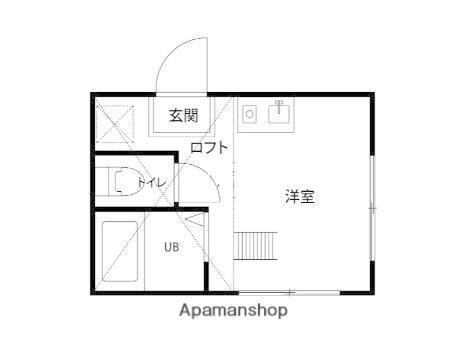 エナコート尻手(ワンルーム/1階)の間取り写真