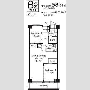 プライムアーバン武蔵小杉COMODO(2LDK/3階)の間取り写真