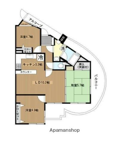 アールケープラザ新横浜 9階階 間取り