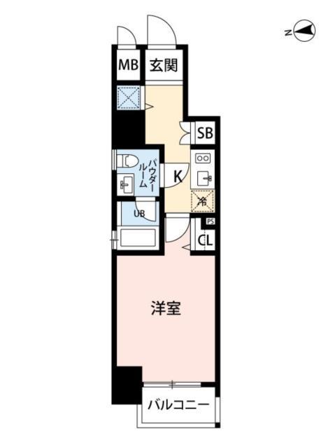 ラ・エテルノクレアート南雪谷(1K/4階)の間取り写真