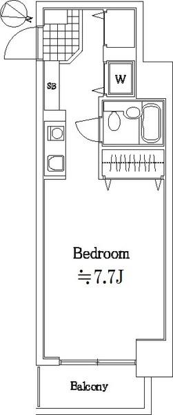 オーシャンハイツ(ワンルーム/7階)の間取り写真