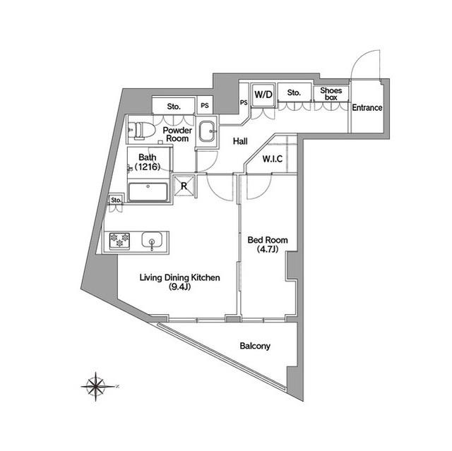 コンフォリア馬込(1LDK/2階)の間取り写真