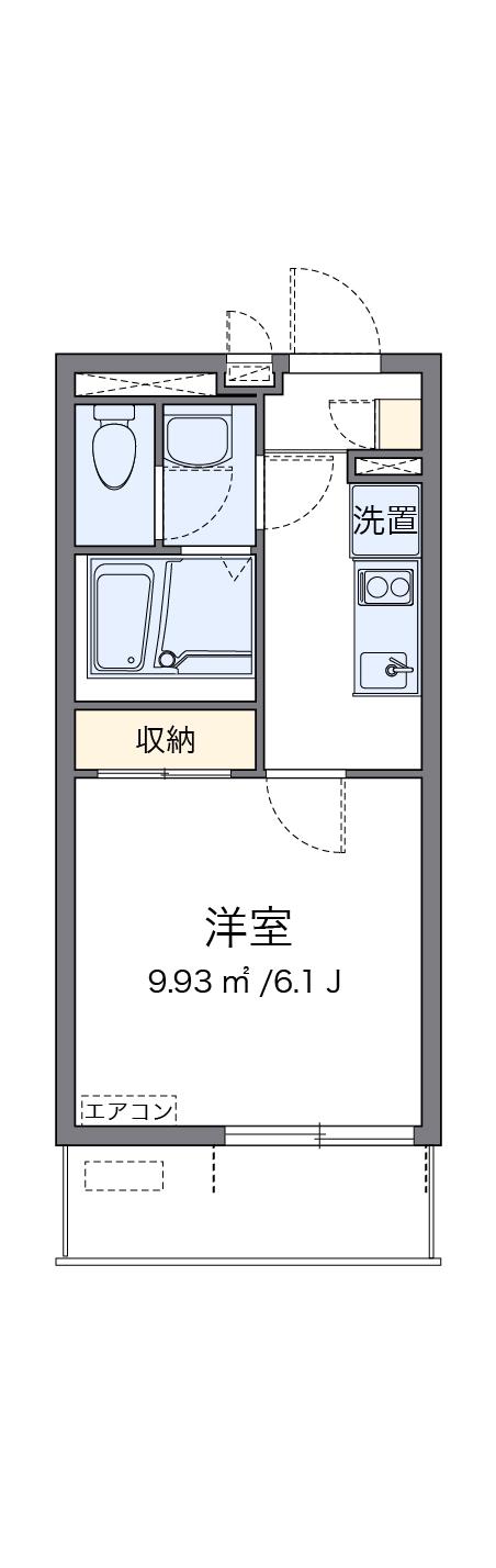 クレイノスペランツァⅠ号館(1K/3階)の間取り写真