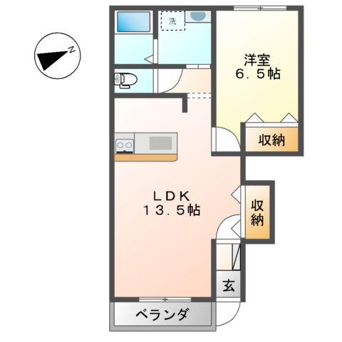 アイ・パレス(1LDK/1階)の間取り写真