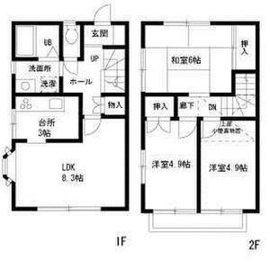 ツインハイツ能見台２(3LDK)の間取り写真