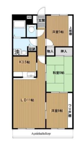 フォレストヒルズ磯子 3階階 間取り