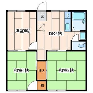 フォーレスト(3DK/1階)の間取り写真