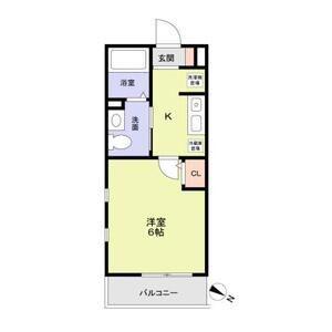 パルトネール中希望が丘I(1K/1階)の間取り写真