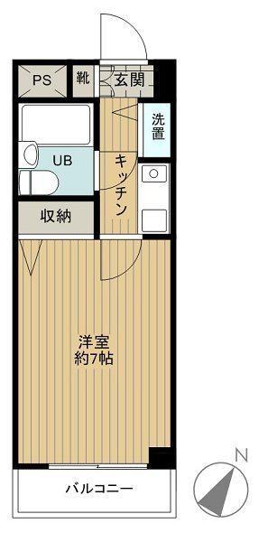 横浜平沼ダイカンプラザ二号館(1K/6階)の間取り写真