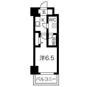 クラリッサ新川崎(1K/4階)の間取り写真
