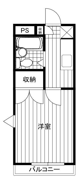 ハイツクリエイト(1K/2階)の間取り写真