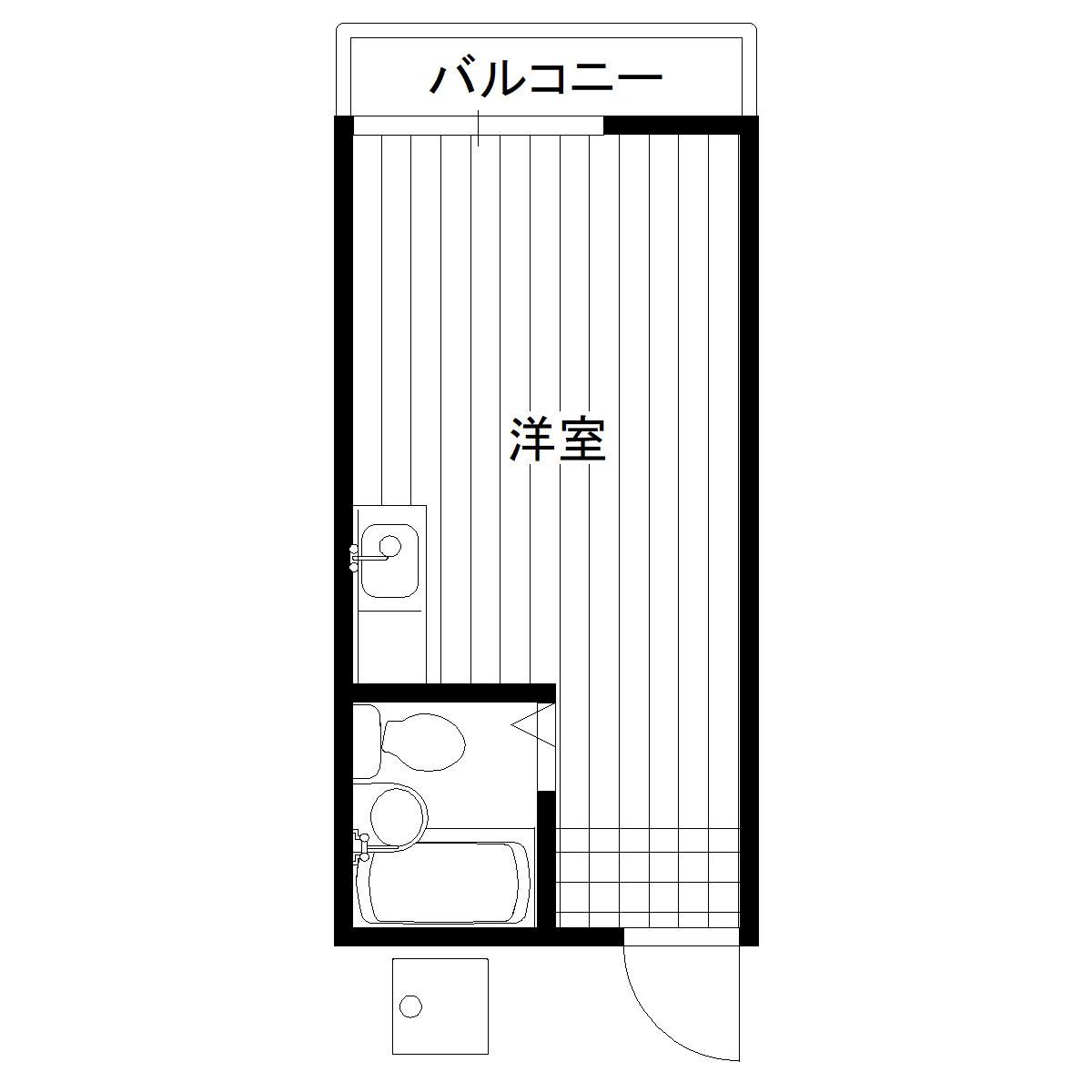 グリーンヒル鶴川(ワンルーム/2階)の間取り写真