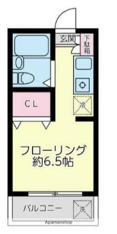 KIK渡田(ワンルーム/2階)の間取り写真