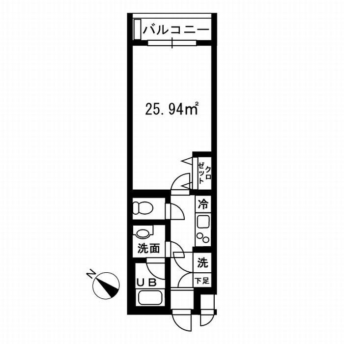 セントエルモ町田(1K/2階)の間取り写真