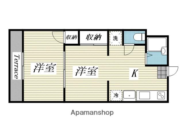 マイシャトー海老名(2K/1階)の間取り写真