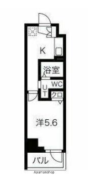 LEXE横濱阪東橋Ⅱ(1K/3階)の間取り写真
