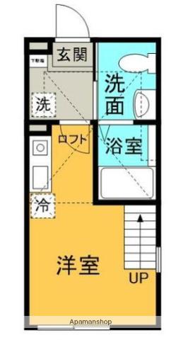 大和YH(ワンルーム/2階)の間取り写真