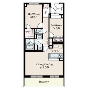 S-FORT横浜青葉台(2LDK/5階)の間取り写真