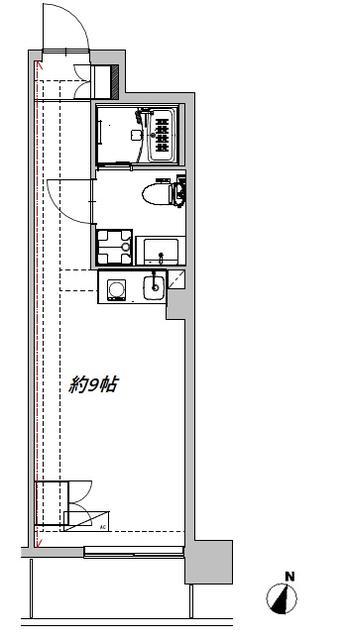 ザ・レジデンス横浜サウス(ワンルーム/3階)の間取り写真