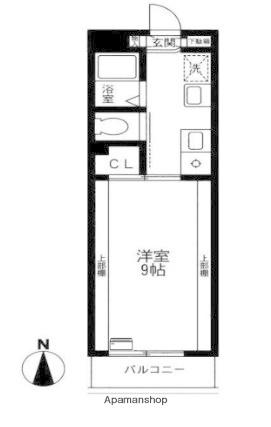サングレイス湘南(1K/3階)の間取り写真