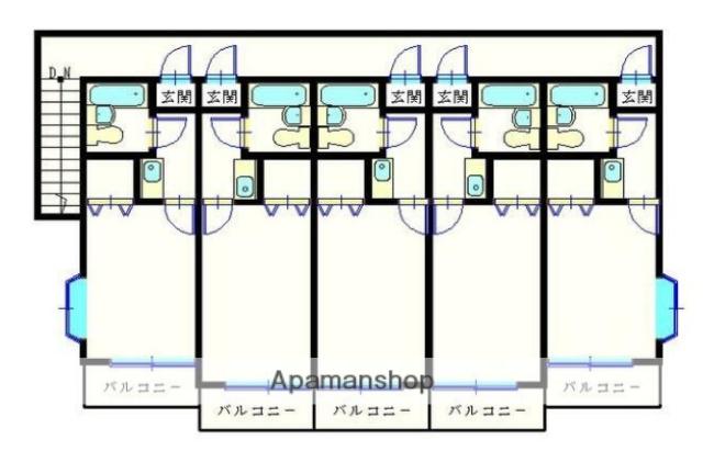 サンプラザ港南中央ⅡB棟(1K/1階)の間取り写真