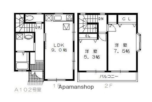 グリーンステージＡ棟(2LDK)の間取り写真