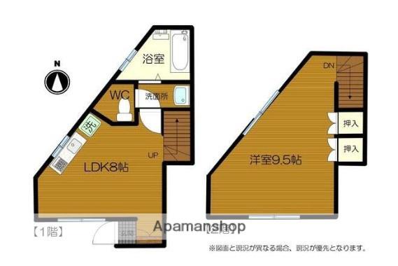 レンガハウス(1LDK)の間取り写真