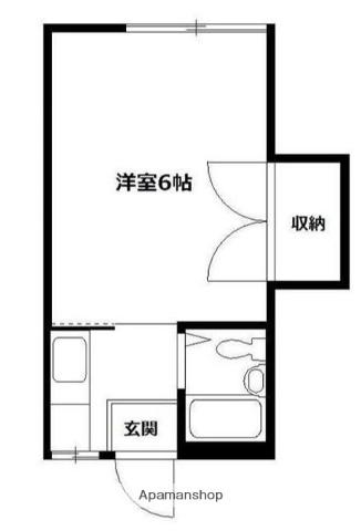 月見台ハイツ(ワンルーム/1階)の間取り写真