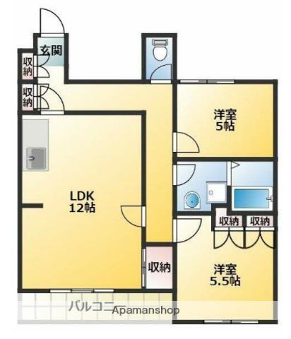 洋光台プレステージュミネギシ(2LDK/4階)の間取り写真