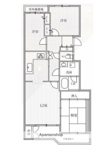 TSGARDEN横浜反町(3LDK/5階)の間取り写真