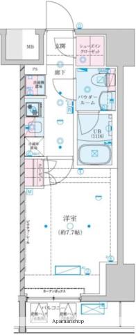 GENOVIA川崎Ⅶ(1K/5階)の間取り写真