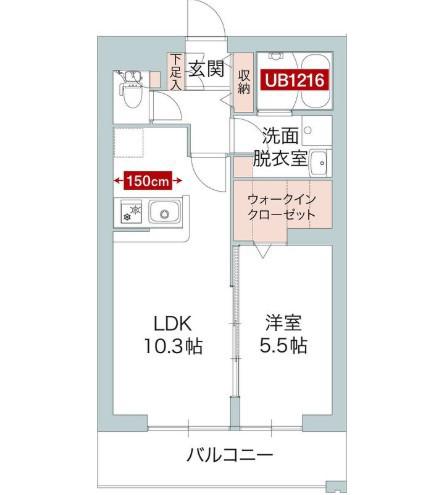 VERーDE(1LDK/3階)の間取り写真