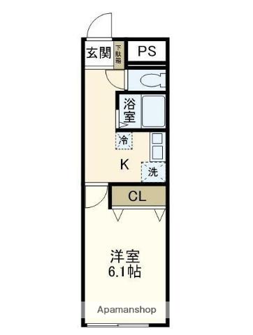 LAVIE戸塚(1K/2階)の間取り写真