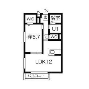 グリュース(1LDK/1階)の間取り写真