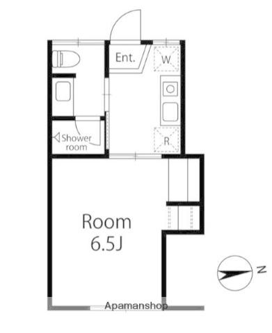 東海ヒルズ(1K/1階)の間取り写真