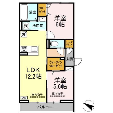 PEAR RESIDENCE(2LDK/3階)の間取り写真
