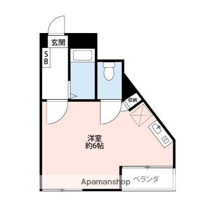 レイクトップ鶴川(1K/1階)の間取り写真