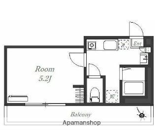 LINKS YOKOHAMA SASABORI(1K/2階)の間取り写真