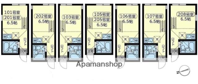 ユナイト大道ヘンリーパーセル(ワンルーム/1階)の間取り写真