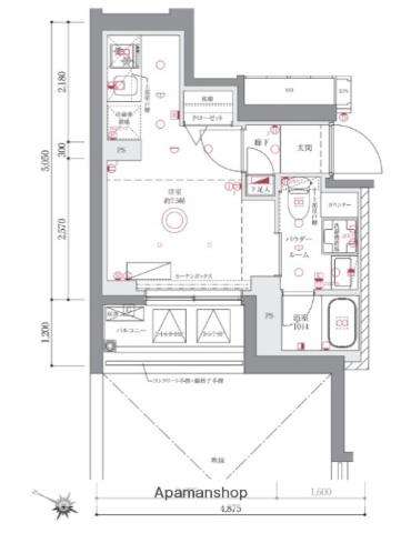 AZEST阪東橋Ⅱ(ワンルーム/8階)の間取り写真