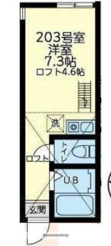 ユナイト横浜カッシーナ(ワンルーム/2階)の間取り写真