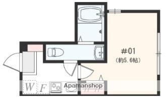 アザーレ・パッシオ矢部A(1K/1階)の間取り写真