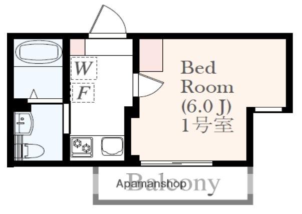 アザーレ・シド海老名(1K/2階)の間取り写真