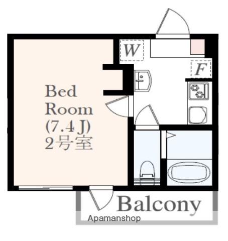 アザーレ・シド海老名(1K/2階)の間取り写真