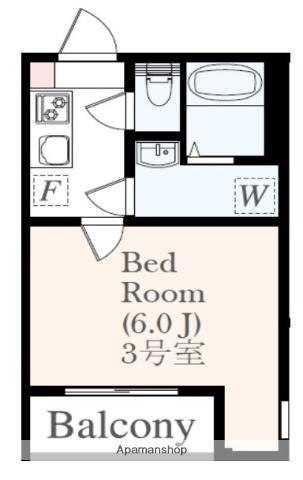 アザーレ・シド海老名(1K/1階)の間取り写真